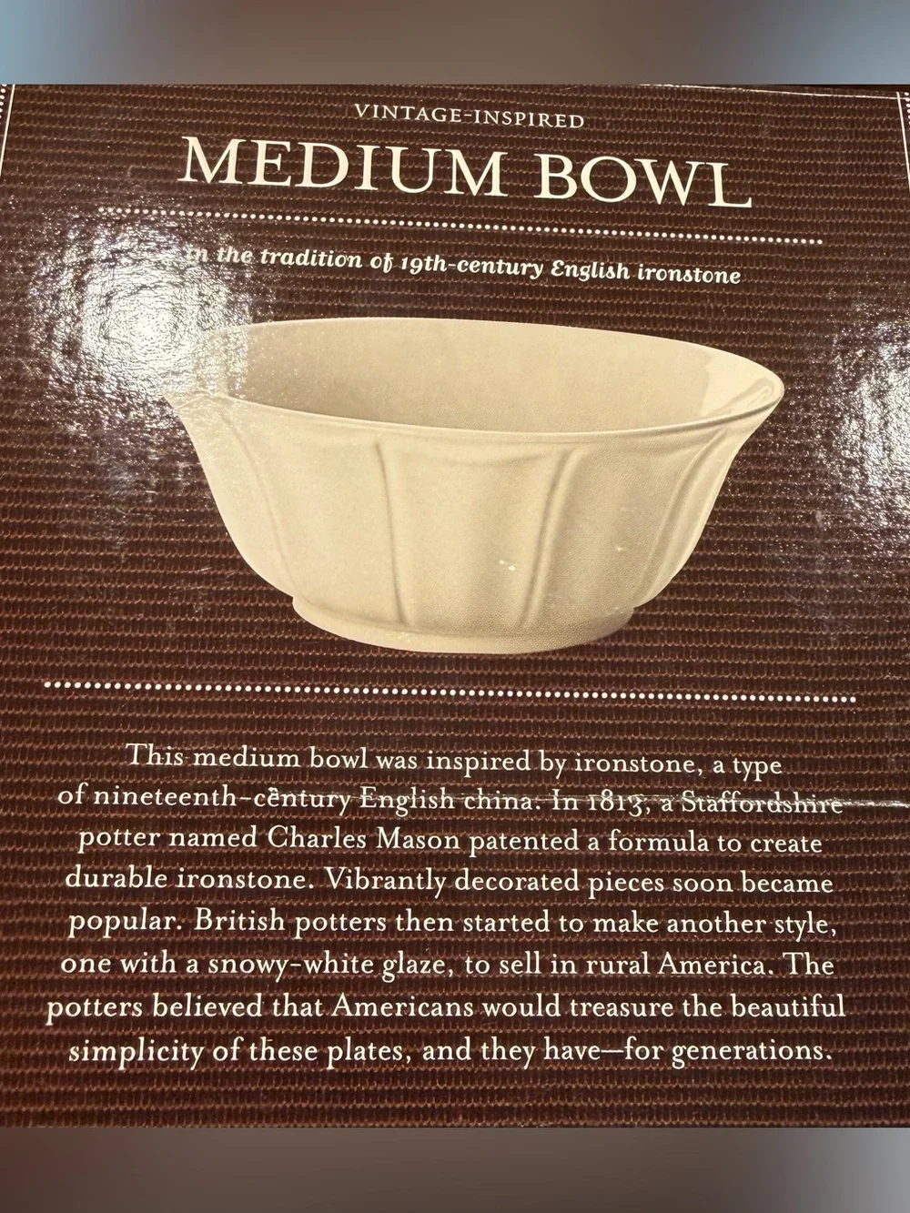 Vintage Martha Stewart Cream Ceramic Serving Bowl 2000-2001 Era